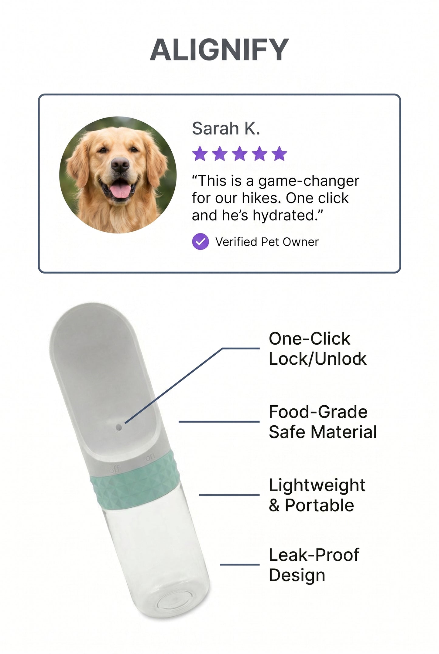 HydroPaw – Portable Dog Water Bottle